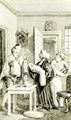 Hogarth, William: Illustration zu dem Roman »Tristram Shandy« von Laurence Sterne, Die Taufe des Tristram Shandy
