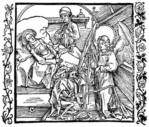 Drer, Albrecht: Illustration zum »Der Ritter vom Turn«, Szene: Der Tod der eitlen Frau