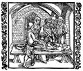 Dürer, Albrecht: Illustration zum »Der Ritter vom Turn«, Szene: Nach dem Tode einer unbußfertigen Frau findet man eine Kröte auf ihrem Herzen