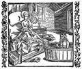 Dürer, Albrecht: Illustration zum »Der Ritter vom Turn«, Szene: Die Frau und der badende Einsiedler