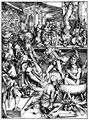 Dürer, Albrecht: Illustration zur »Apokalypse«, Szene: Das Martyrium des Hl. Johannes