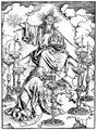 Dürer, Albrecht: Illustration zur »Apokalypse«, Szene: Johannes erblickt die sieben Leuchter