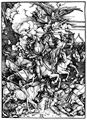 Dürer, Albrecht: Illustration zur »Apokalypse«, Szene: Die vier apokalyptischen Reiter
