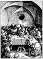 Dürer, Albrecht: Folge der »Großen Passion«, Szene: Das Letzte Abendmahl