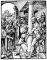 Dürer, Albrecht: Folge der »Kleinen Passion«, Szene: Die Geißelung Christi