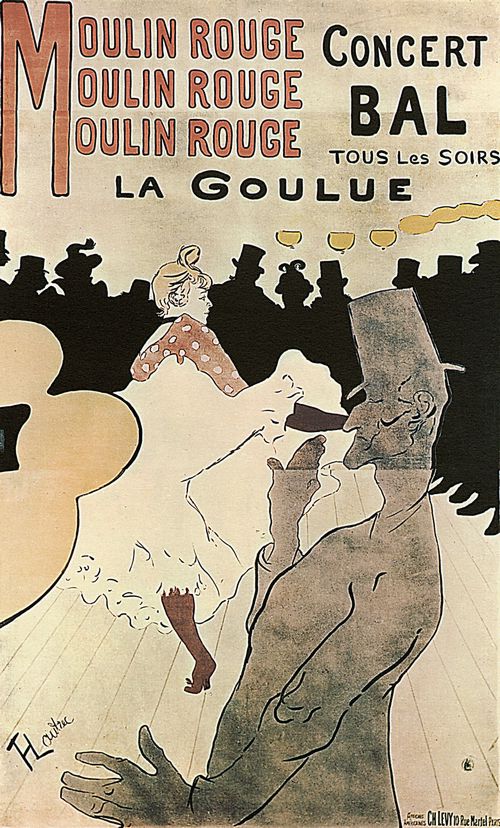Toulouse-Lautrec, Henri de: Plakat »La Goulue im Moulin Rouge«