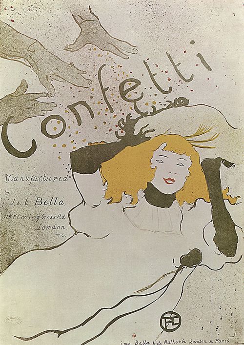 Toulouse-Lautrec, Henri de: Plakat »Konfetti«