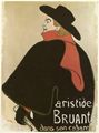 Toulouse-Lautrec, Henri de: Plakat »Bruant in seinem Kabarett«