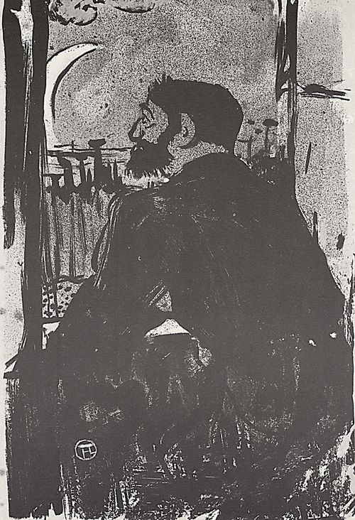 Toulouse-Lautrec, Henri de: Illustration zu den Gedichten Jean Goudezkis »Vieilles Histoires«, Durchwachte Nacht