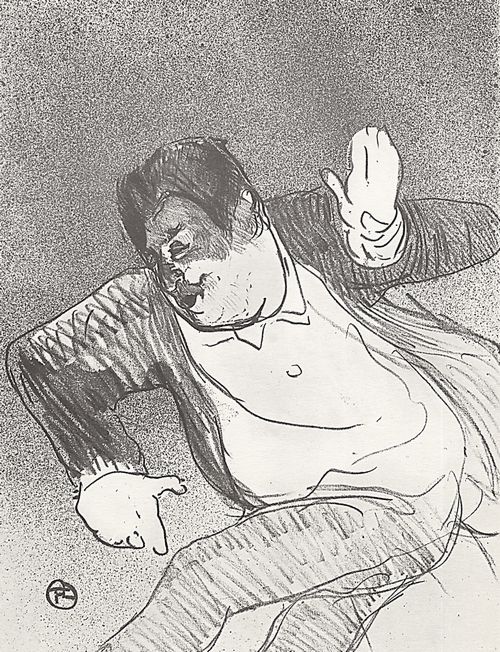Toulouse-Lautrec, Henri de: Folge »Konzertcaf«, Caudieux, im Petit Casino tanzend