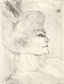 Toulouse-Lautrec, Henri de: Jeanne Granier, im Profil