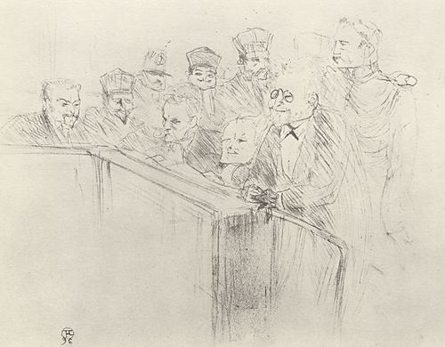 Toulouse-Lautrec, Henri de: Prozess Arton: Arton bei seinen Ausfhrungen