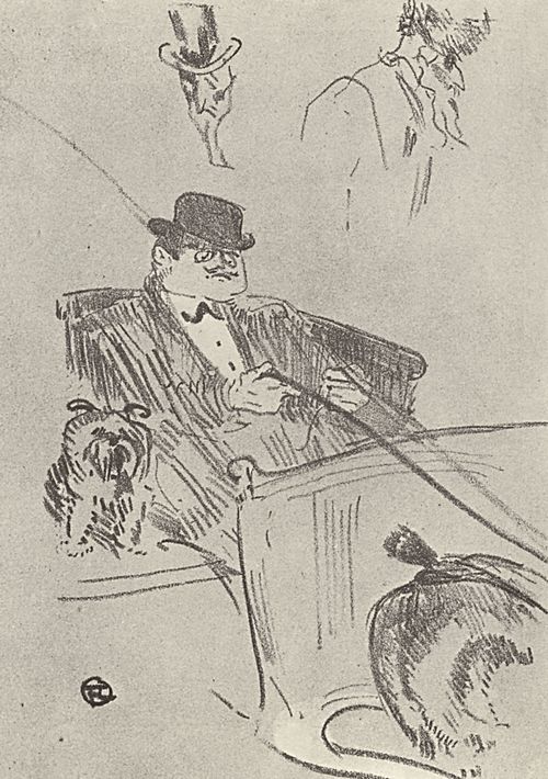 Toulouse-Lautrec, Henri de: Entwurf fr einen Buchumschlag zu »La Tribu d'Isidore« von Joze