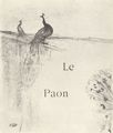Toulouse-Lautrec, Henri de: Illustration zu Jules Renards »Histoires naturelles«, Der Pfau