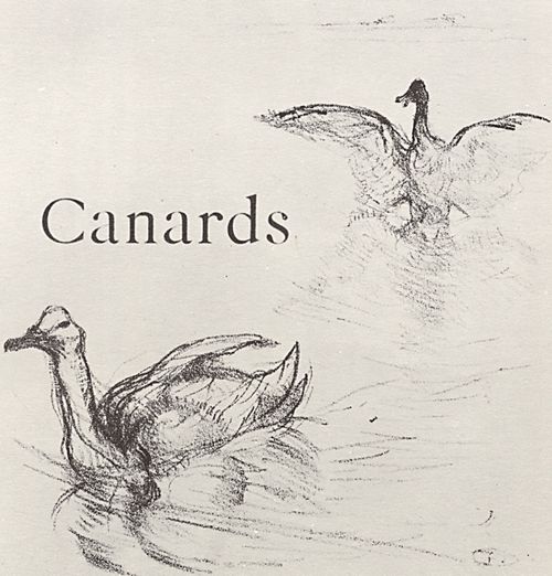 Toulouse-Lautrec, Henri de: Illustration zu Jules Renards »Histoires naturelles«, Enten