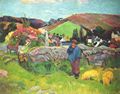 Gauguin, Paul: Bretonische Landschaft mit Schweinehirt