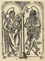 Spanischer Holzschneider des 16. Jahrhunderts: Hl. Joseph und Hl. Onufrius