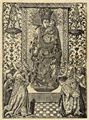 Spanischer Kupferstecher des 17. Jahrhunderts: Madonna de los Desamparados