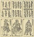 Lithograph des 19. Jahrhunderts aus Gerona: Spielkarten