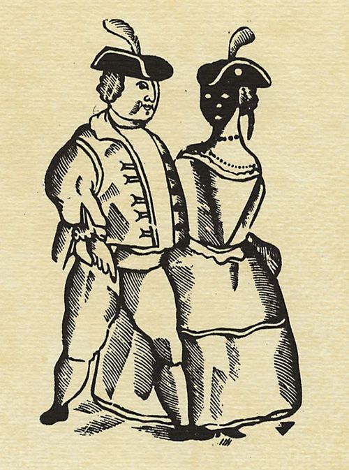 Holzschneider des 18. Jahrhunderts der Druckerei Trullás in Manresa: Karnevalfiguren