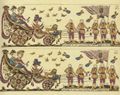 Spanischer Holzschneider um 1802: Einzug Karls IV. und seiner Gemahlin in Barcelona