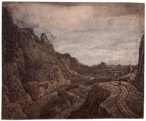 Seghers, Hercules Pietersz.: Felstal mit einem Fahrweg