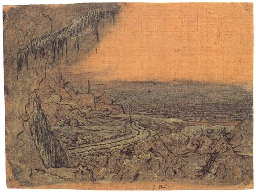 Seghers, Hercules Pietersz.: Landschaft mit Fernblick und einem Kiefernzweig