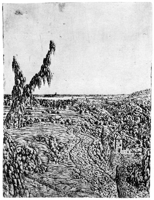 Seghers, Hercules Pietersz.: Weg am Rande eines Hochplateaus mit einem Fluss im Hintergrund