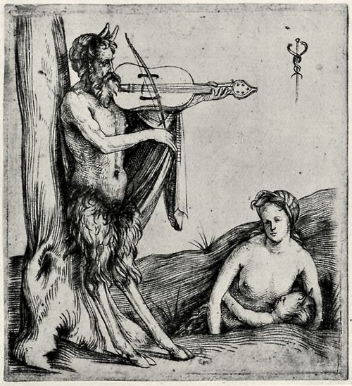 Barbari, Jacopo de': Geige spielender Satyr