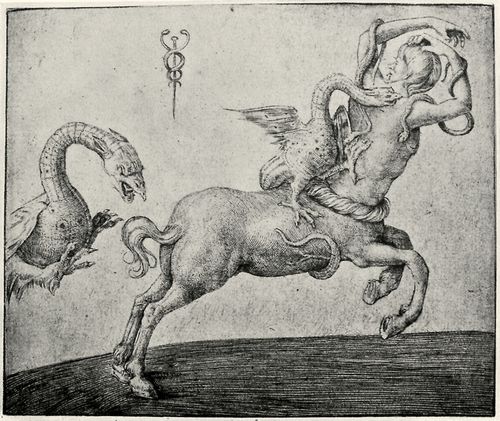 Barbari, Jacopo de': Kentaur, verfolgt von einem Drachen