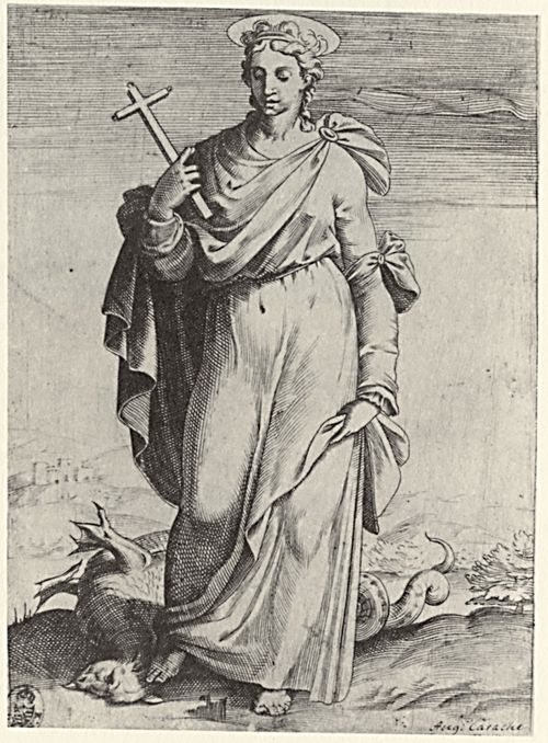 Carracci, Agostino: Folge von »Heiligen Frauen«, Hl. Margaret