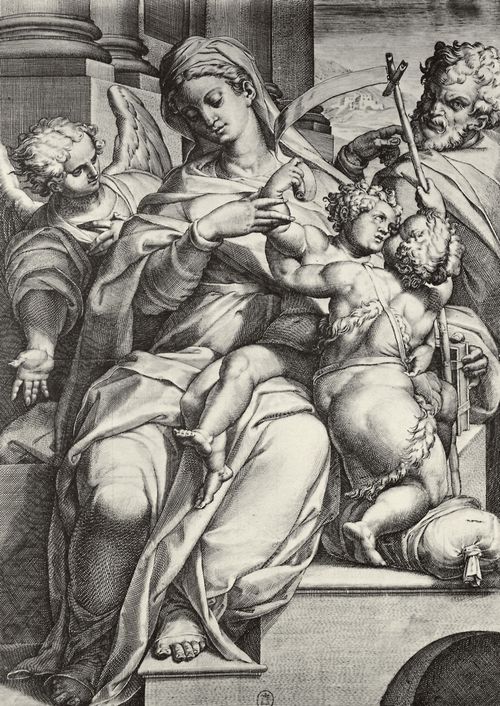 Sammacchini, Orazio: Die Heilige Familie mit Johannes dem Tufer und einem Engel