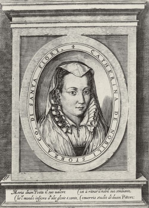 Carracci, Agostino: Portrt der Caterina Sforza
