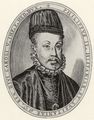 Campi, Antonio: Illustration fr Antonio Campis »Cremona fedelissima«, Portrt des Philip II. von Spanien