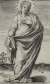 Carracci, Agostino: Folge »Zwölf Apostel mit Christus als Weltenrichter sowie Maria und Johannes dem Täufer«, Maria