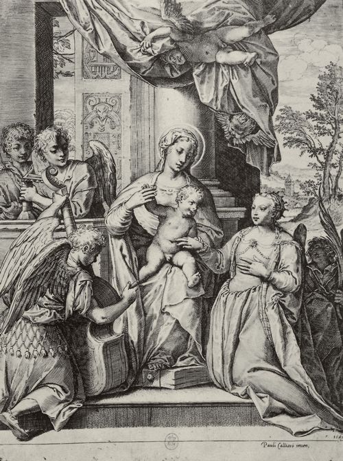 Carracci, Agostino: Die mystische Hochzeit der Hl. Katharina von Alexandrien