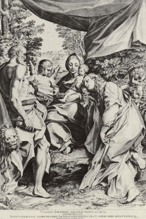 Carracci, Agostino: Madonna vor dem Hl. Hieronymus