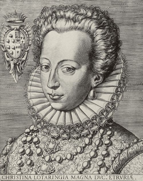 Carracci, Agostino: Portrt der Christine von Lothringen, Groherzogin der Toskana