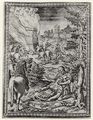 Castello, Bernardo: Illustration zu Torquato Tassos »La Gerusalemme Liberata«, Clorinda stirbt in den Armen von Tancred