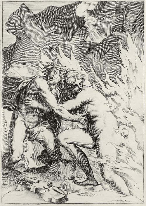 Carracci, Agostino: Folge der sogenannten »Lascivie«, Orpheus und Eurydice