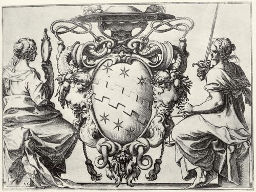 Carracci, Ludovico: Wappenschild des Kardinals Cinzio Aldobrandini