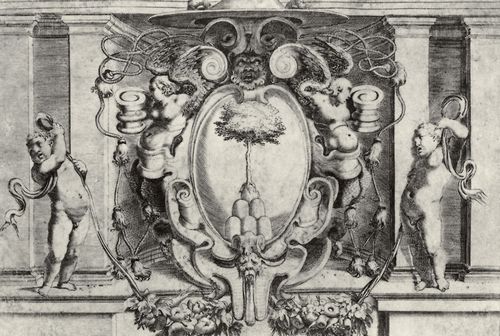 Carracci, Ludovico: Wappenschild des Kardinals Bartolomeo Cesi