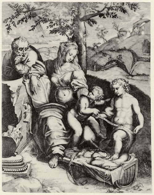 Tibaldi, Domenico: Die Heilige Familie unter einer Eiche