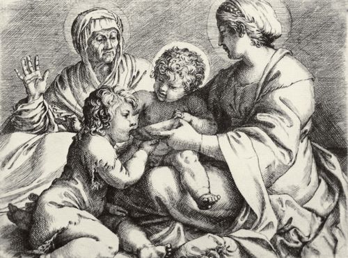 Carracci, Annibale: Madonna mit Hl. Elizabeth und Johannes dem Tufer (»La Madonna della Scodella«)