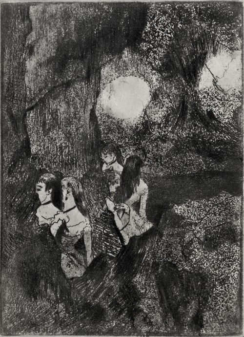 Degas, Edgar Germain Hilaire: Tnzerinnen hinter der Bhne