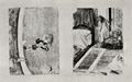 Degas, Edgar Germain Hilaire: Im Cirque Médrano und weiblicher Akt an der Tür, zwei Motive
