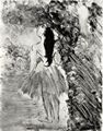 Degas, Edgar Germain Hilaire: Stehende Tnzerin am Bhnenrand