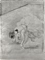 Degas, Edgar Germain Hilaire: Sitzende Tnzerin, sich die Fugelenke massierend