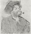 Degas, Edgar Germain Hilaire: Der Mann mit der Pfeife (Der Kupferstecher Marcellin Desboutin)