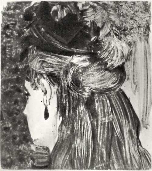 Degas, Edgar Germain Hilaire: Kopf einer Frau mit Ohrringen